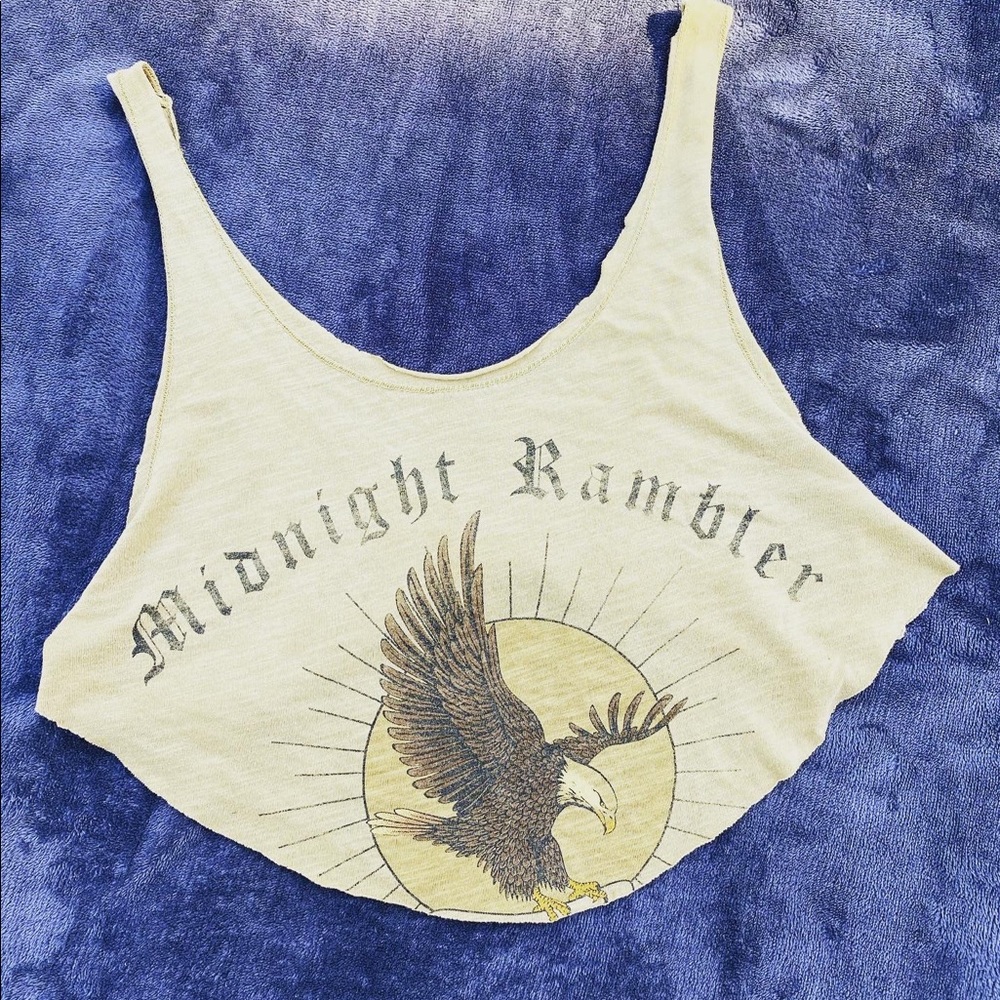 Distressed Biker Crop Top